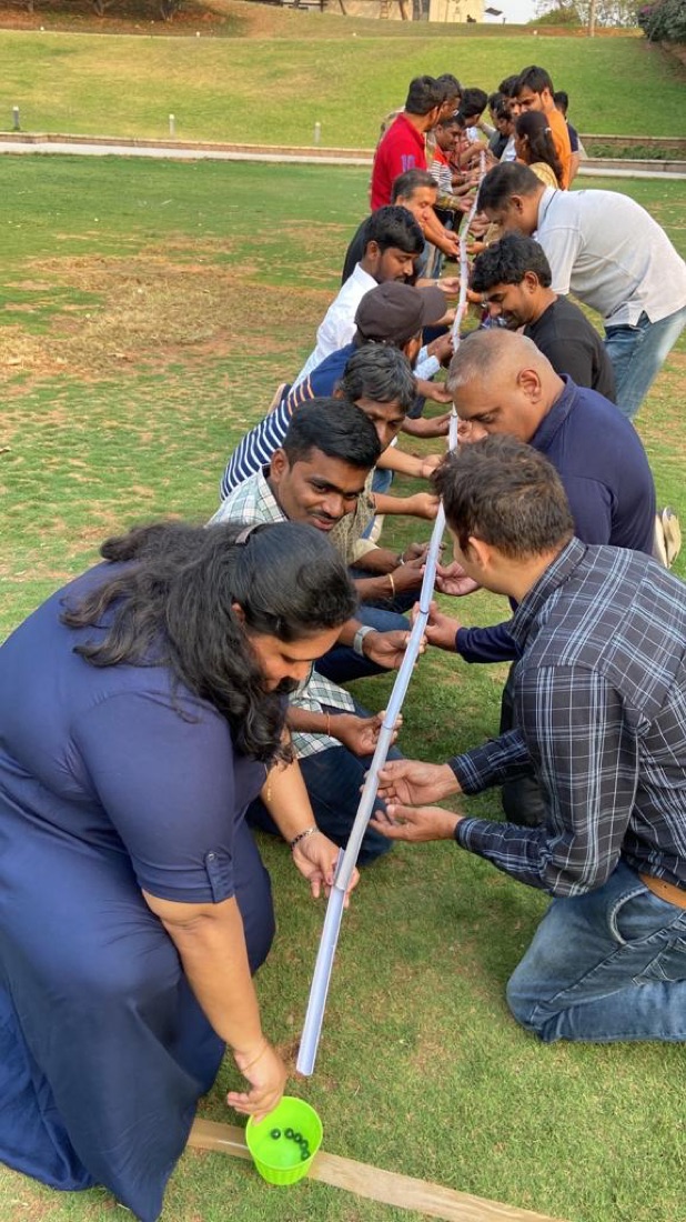 Pipeline marble teamwork task