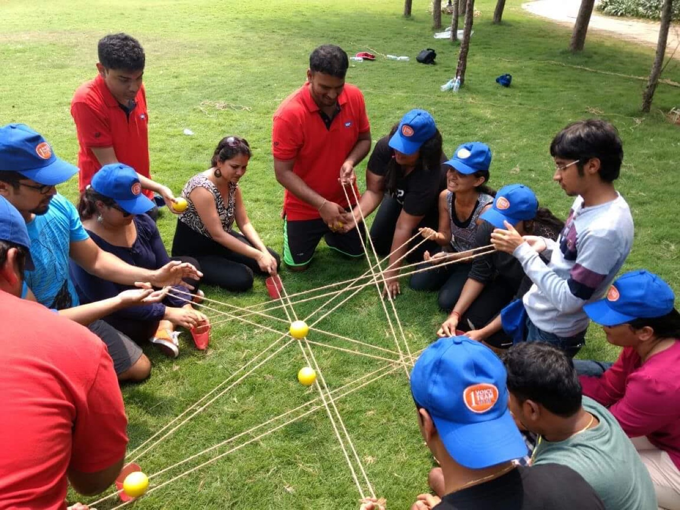 Outbound team-building activity outdoors